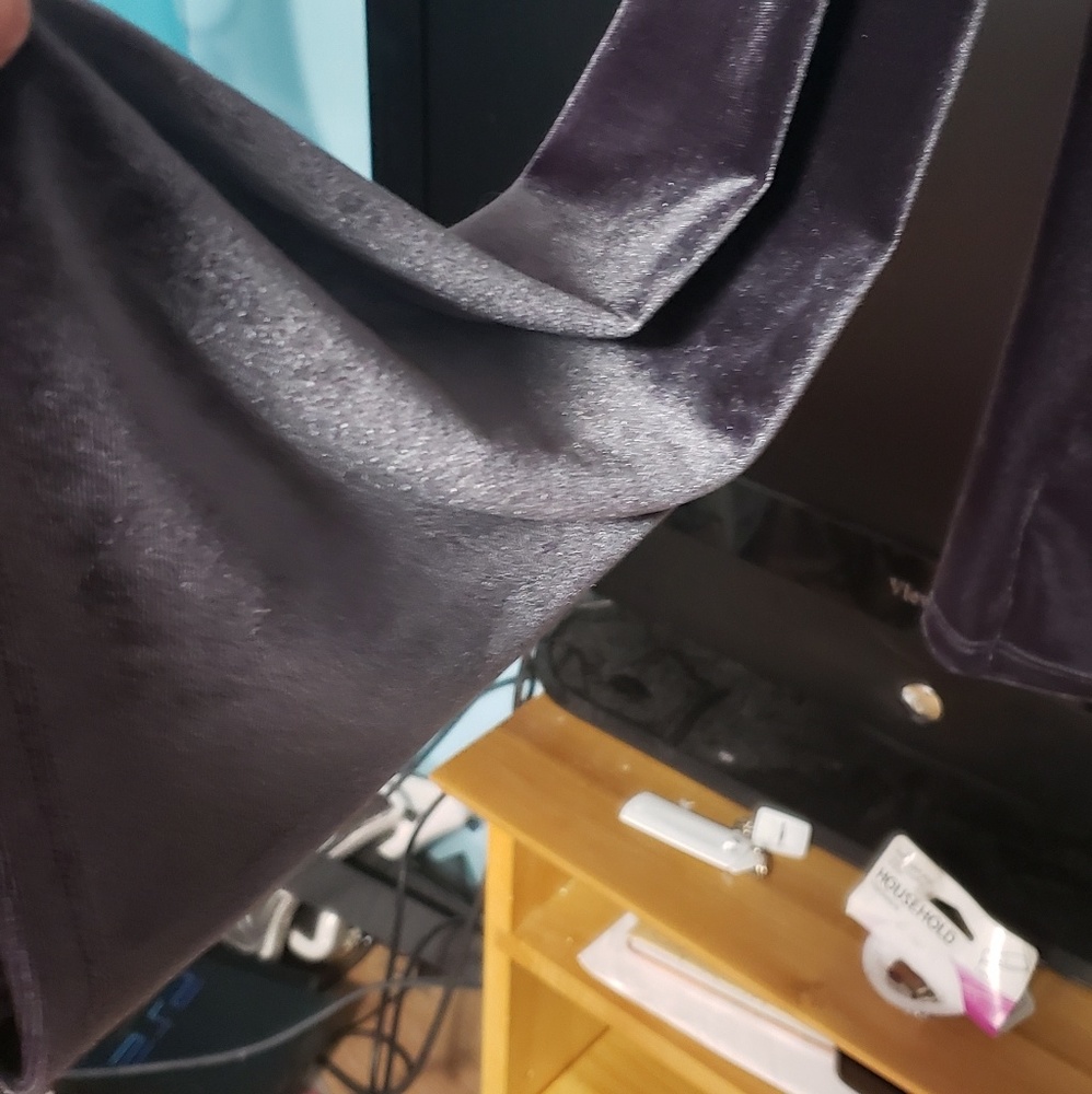 Beautiful charcoal gray crushed velvet shirt